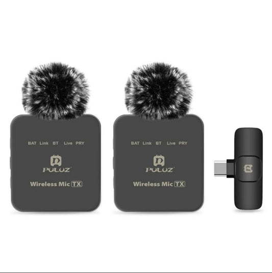 PULUZ Wireless Lavalier Microphone for Mobile Phone - 2 Type C